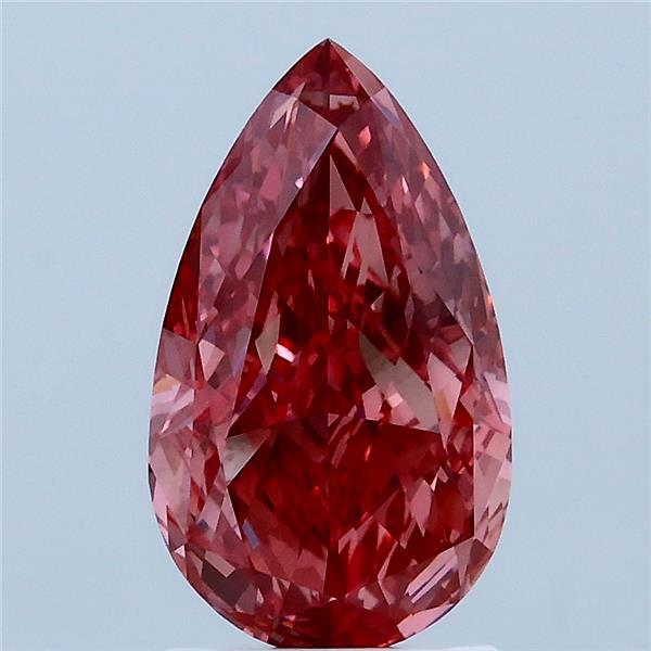 2.21 Carat Pear Lab Grown Diamond, Fancy Vivid Pink Color, VS2 Clarity