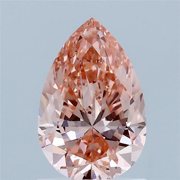 1.14 Carat Pear Lab Grown Diamond, Fancy Vivid Pink Color, VVS2 Clarity