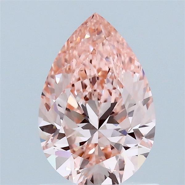 1.05 Carat Pear Lab Grown Diamond, Fancy Vivid Pink Color, VS2 Clarity