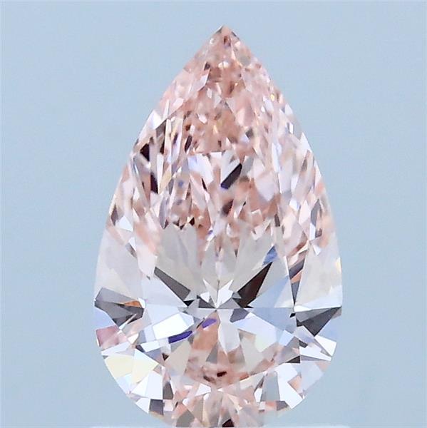1.01 Carat Pear Lab Grown Diamond, Fancy Intense Pink Color, VVS2 Clarity