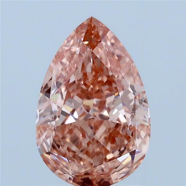 2.06 Carat Pear Lab Grown Diamond, Fancy Vivid Pink Color, VVS2 Clarity