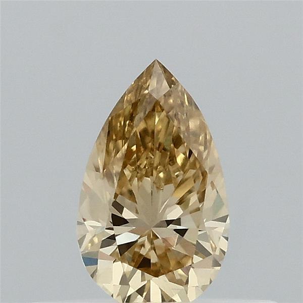 0.31 Carat Pear Lab Grown Diamond, Fancy Yellow Color, VVS2 Clarity