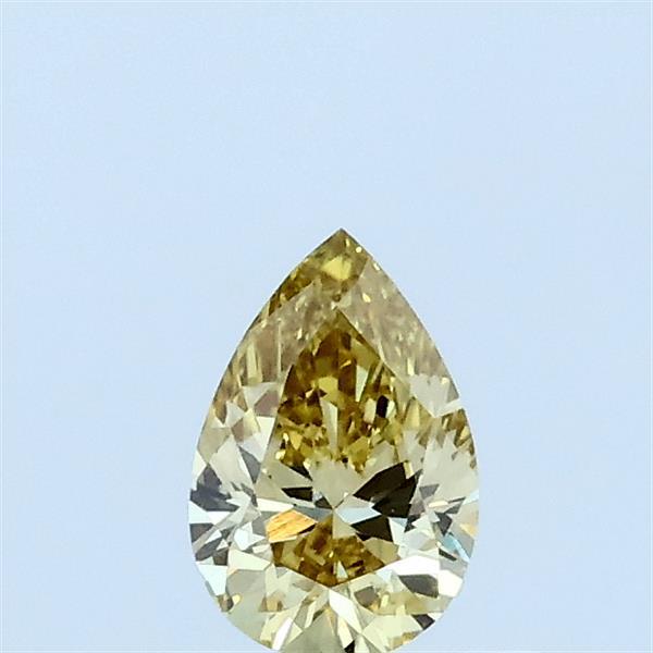 0.30 Carat Pear Lab Grown Diamond, Fancy Yellow Color, VS1 Clarity
