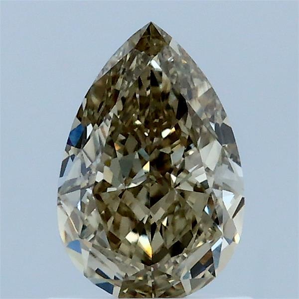 1.05 Carat Pear Lab Grown Diamond, Fancy Light Yellow Color, VVS2 Clarity