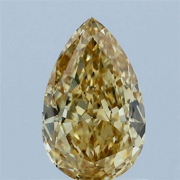 1.11 Carat Pear Lab Grown Diamond, Fancy Intense Yellow Color, VVS2 Clarity