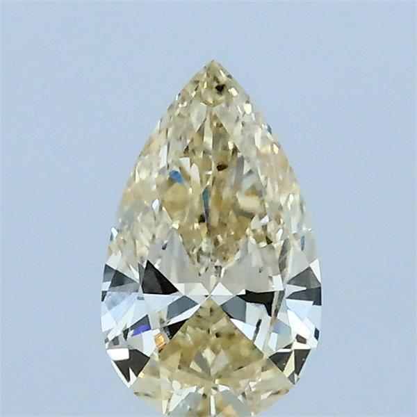 0.50 Carat Pear Lab Grown Diamond, Fancy Light Yellow Color, VVS2 Clarity