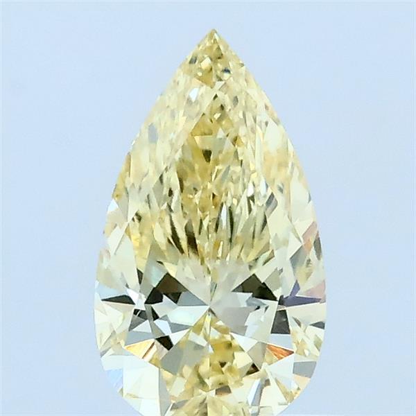 0.80 Carat Pear Lab Grown Diamond, Fancy Yellow Color, VS1 Clarity