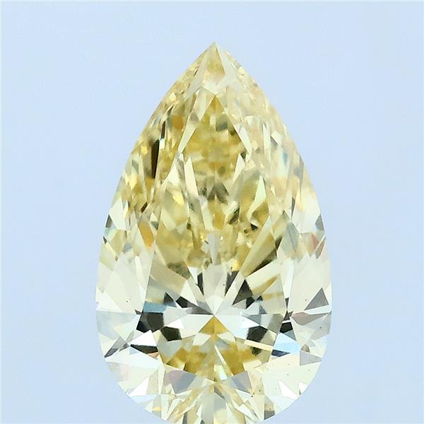 2.09 Carat Pear Lab Grown Diamond, Fancy Intense Yellow Color, VS2 Clarity