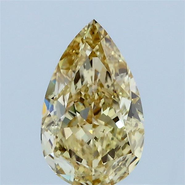 1.04 Carat Pear Lab Grown Diamond, Fancy Intense Yellow Color, VS2 Clarity