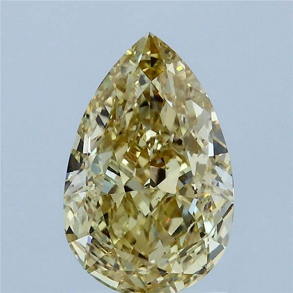 1.91 Carat Pear Lab Grown Diamond, Fancy Intense Yellow Color, VS1 Clarity
