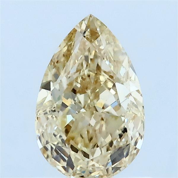 1.05 Carat Pear Lab Grown Diamond, Fancy Light Yellow Color, VS1 Clarity