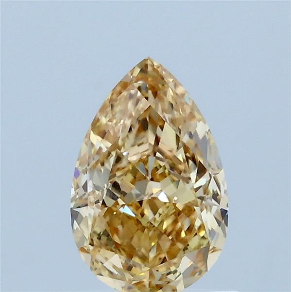 1.02 Carat Pear Lab Grown Diamond, Fancy Yellow Color, VVS2 Clarity