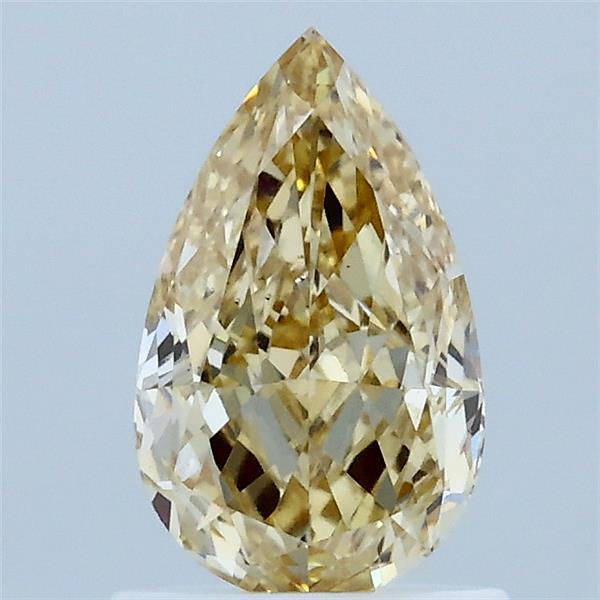 1.04 Carat Pear Lab Grown Diamond, Fancy Light Yellow Color, VS2 Clarity