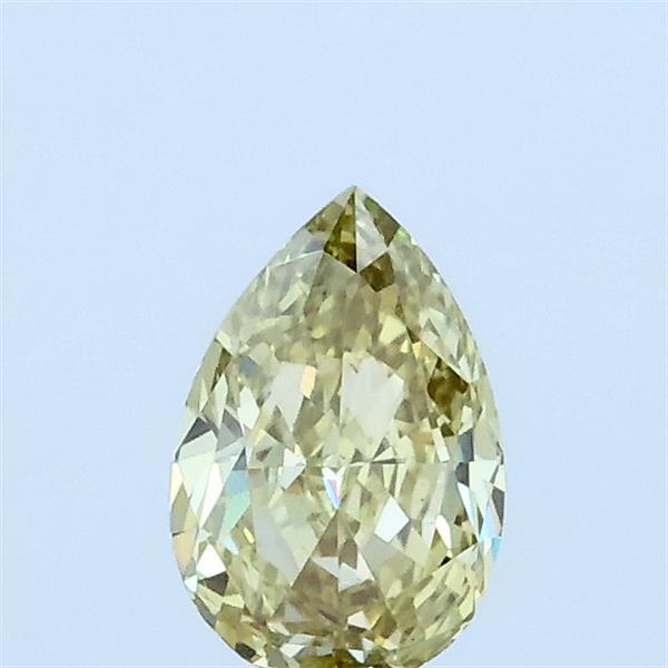 0.50 Carat Pear Lab Grown Diamond, Fancy Yellow Color, VS2 Clarity