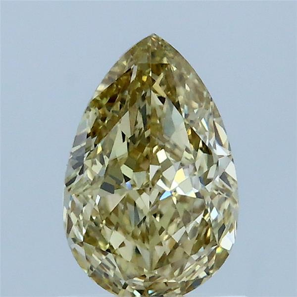 1.06 Carat Pear Lab Grown Diamond, Fancy Yellow Color, VS1 Clarity