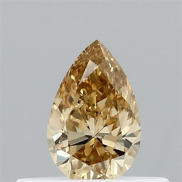 0.30 Carat Pear Lab Grown Diamond, Fancy Intense Yellow Color, VS2 Clarity