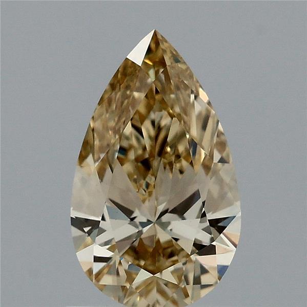 0.97 Carat Pear Lab Grown Diamond, Fancy Yellow Color, VVS2 Clarity