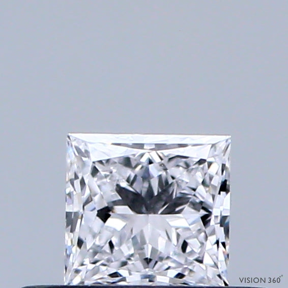 0.31 Carat Princess Lab Grown Diamond, Very Good Polish, D Color, VVS2 Clarity