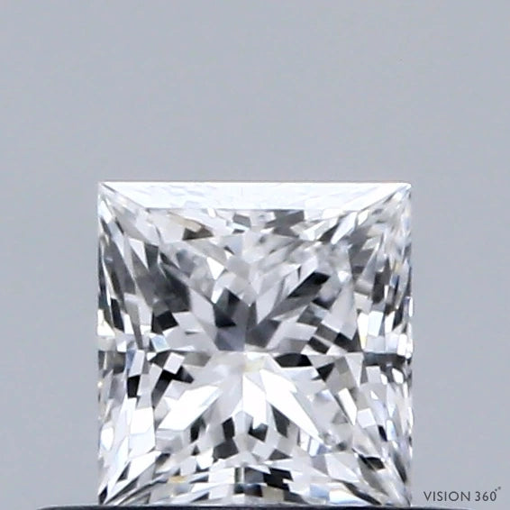 0.48 Carat Princess Lab Grown Diamond, Very Good Polish, D Color, VS1 Clarity