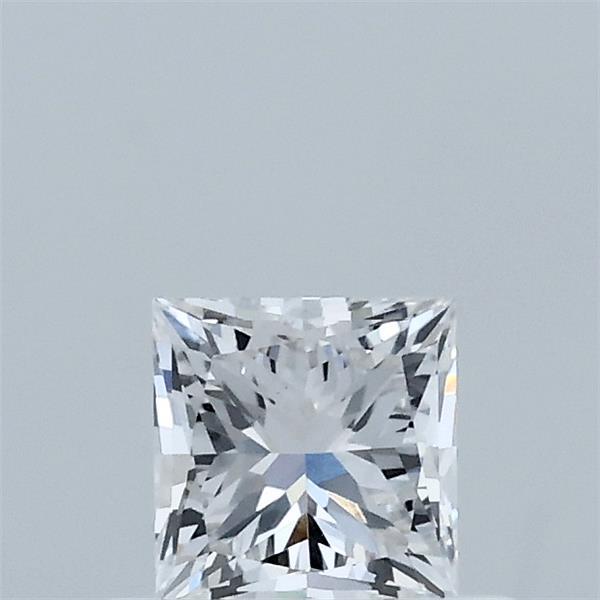 0.54 Carat Princess Lab Grown Diamond, Very Good Polish, E Color, VVS2 Clarity