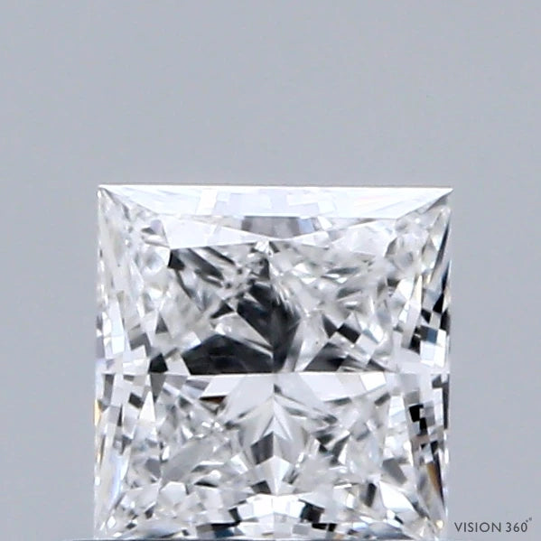 0.58 Carat Princess Lab Grown Diamond, Very Good Polish, D Color, VS1 Clarity