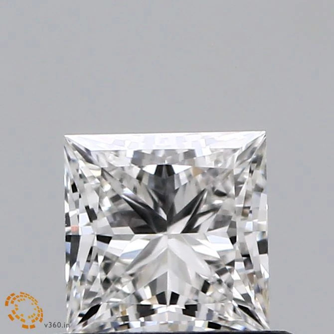 0.69 Carat Princess Lab Grown Diamond, Very Good Polish, F Color, VVS2 Clarity