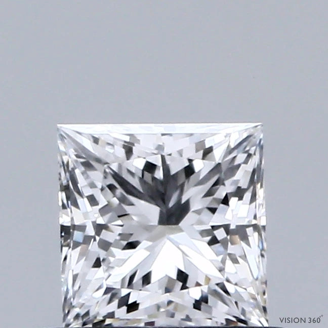 0.72 Carat Princess Lab Grown Diamond, Very Good Polish, D Color, VVS2 Clarity