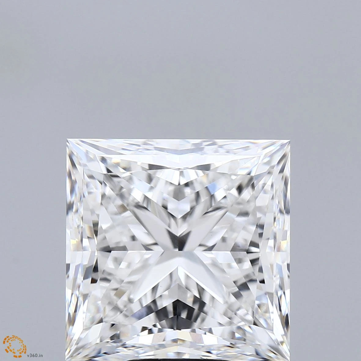 10.08 Carat Princess Lab Grown Diamond, Excellent Polish, E Color, VVS2 Clarity