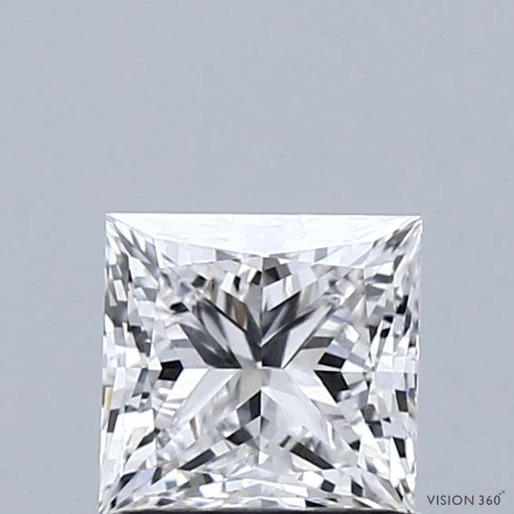 1.01 Carat Princess Lab Grown Diamond, Excellent Polish, E Color, VVS1 Clarity