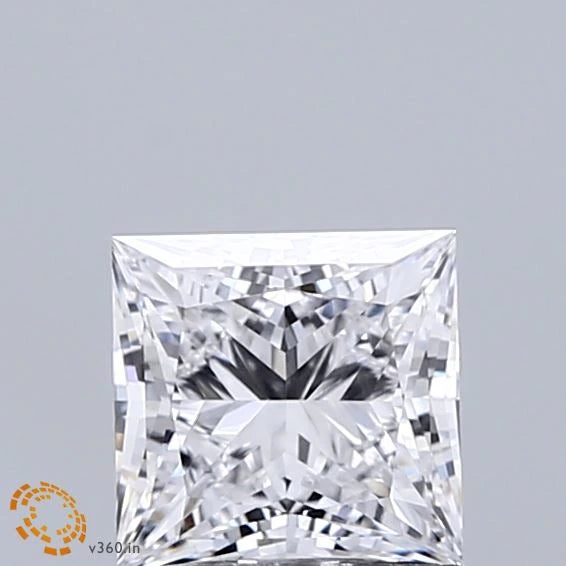 1.09 Carat Princess Lab Grown Diamond, Excellent Polish, D Color, VVS1 Clarity