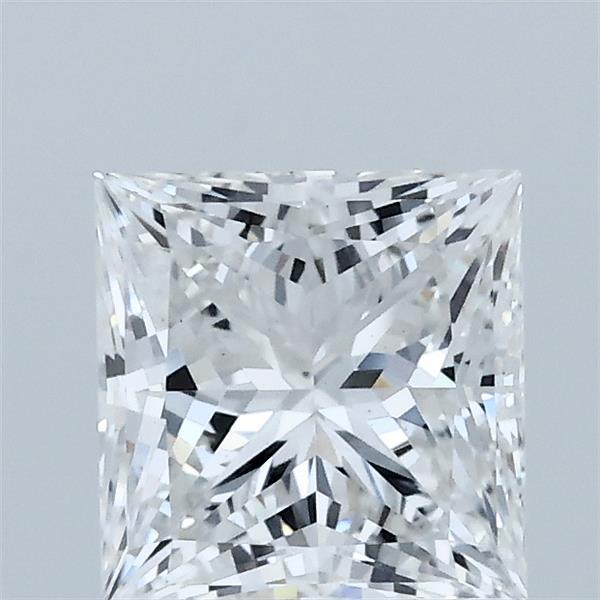 1.38 Carat Princess Lab Grown Diamond, Excellent Polish, E Color, VS1 Clarity