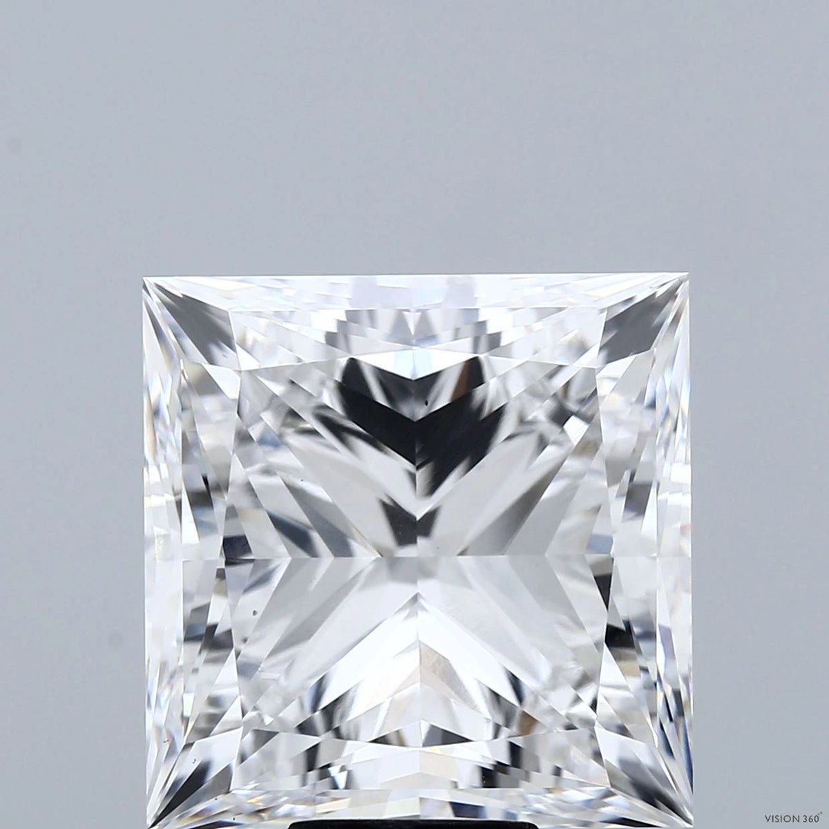 14.03 Carat Princess Lab Grown Diamond, Excellent Polish, E Color, VS2 Clarity
