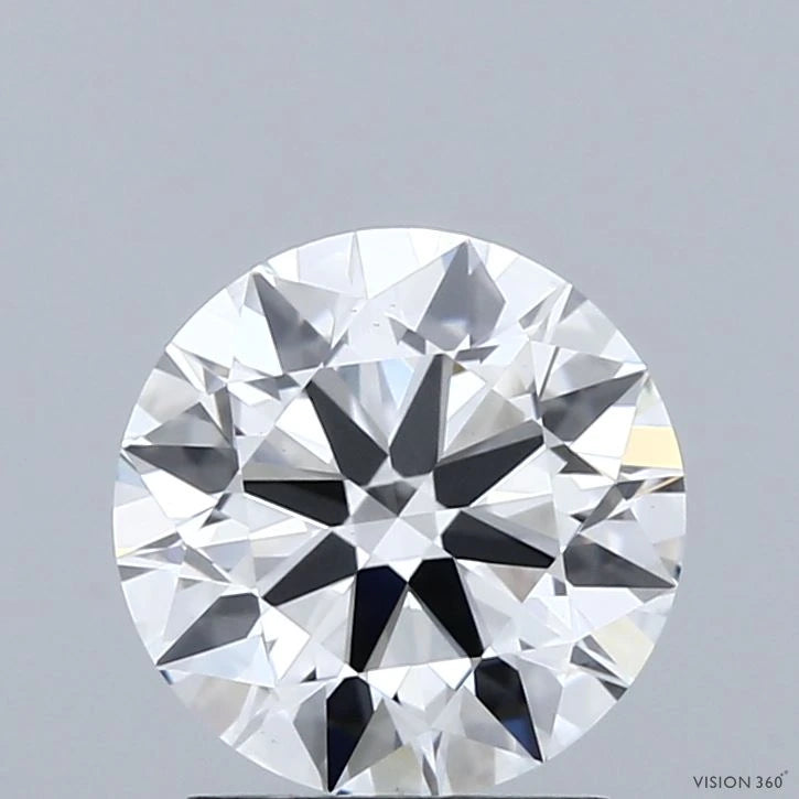 1.51 Carat Princess Lab Grown Diamond, Excellent Polish, E Color, VS1 Clarity