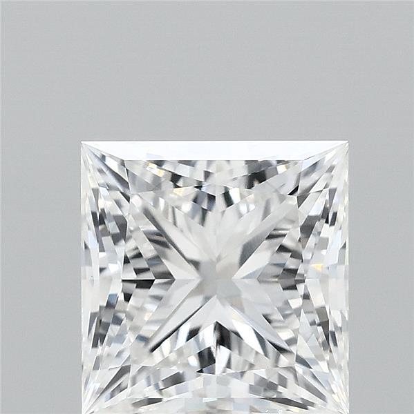 1.52 Carat Princess Lab Grown Diamond, Excellent Polish, E Color, VS2 Clarity