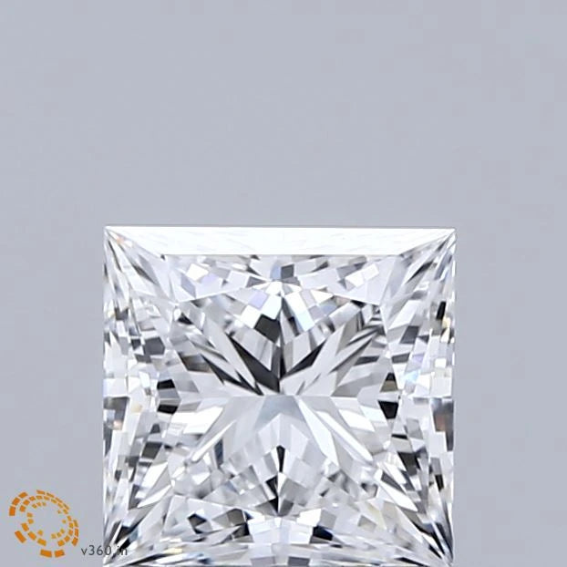 1.54 Carat Princess Lab Grown Diamond, Excellent Polish, D Color, VVS2 Clarity