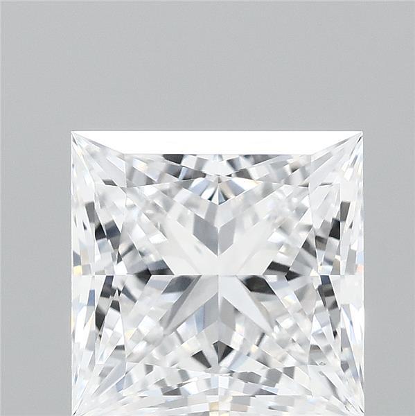 1.55 Carat Princess Lab Grown Diamond, Excellent Polish, D Color, VS1 Clarity