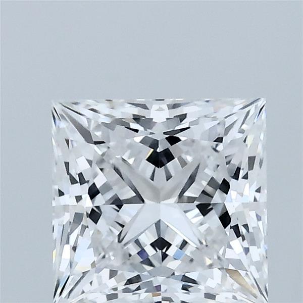 1.56 Carat Princess Lab Grown Diamond, Excellent Polish, D Color, VVS2 Clarity