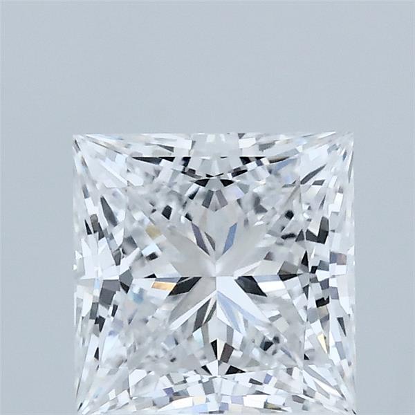 1.57 Carat Princess Lab Grown Diamond, Excellent Polish, D Color, VVS2 Clarity