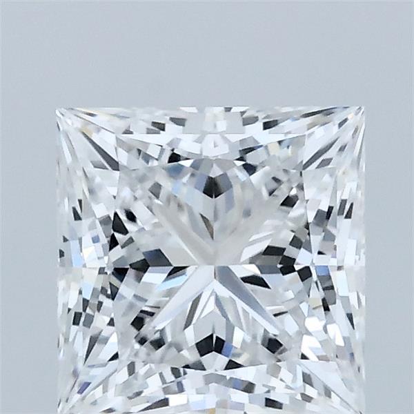 1.59 Carat Princess Lab Grown Diamond, Excellent Polish, D Color, VVS2 Clarity