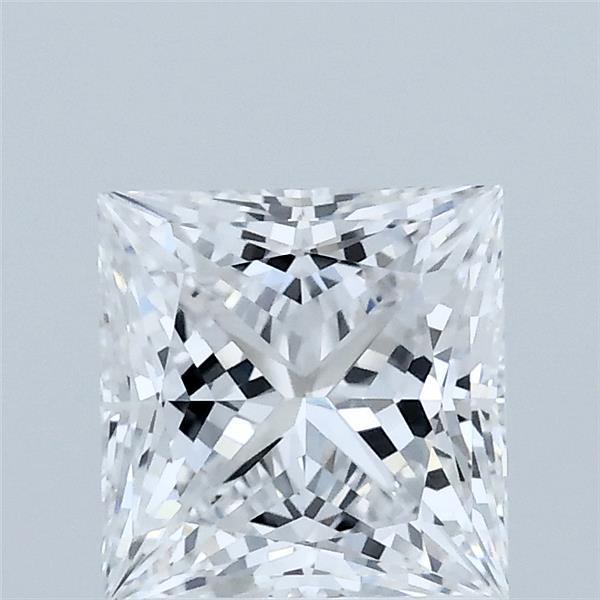 1.59 Carat Princess Lab Grown Diamond, Excellent Polish, D Color, VVS2 Clarity
