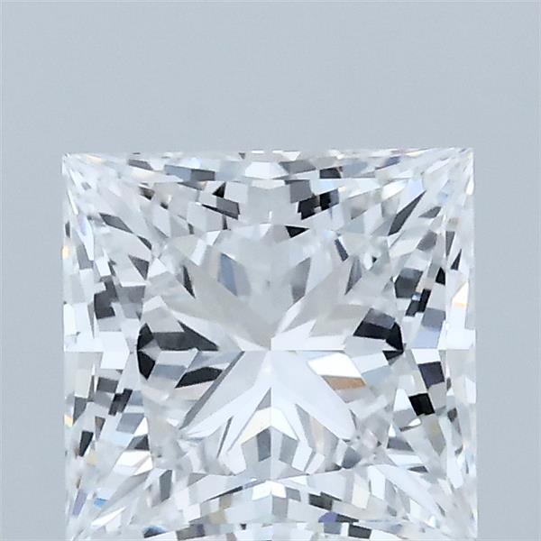 1.59 Carat Princess Lab Grown Diamond, Excellent Polish, D Color, VVS2 Clarity