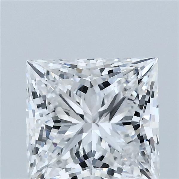 2.01 Carat Princess Lab Grown Diamond, Excellent Polish, D Color, VS1 Clarity