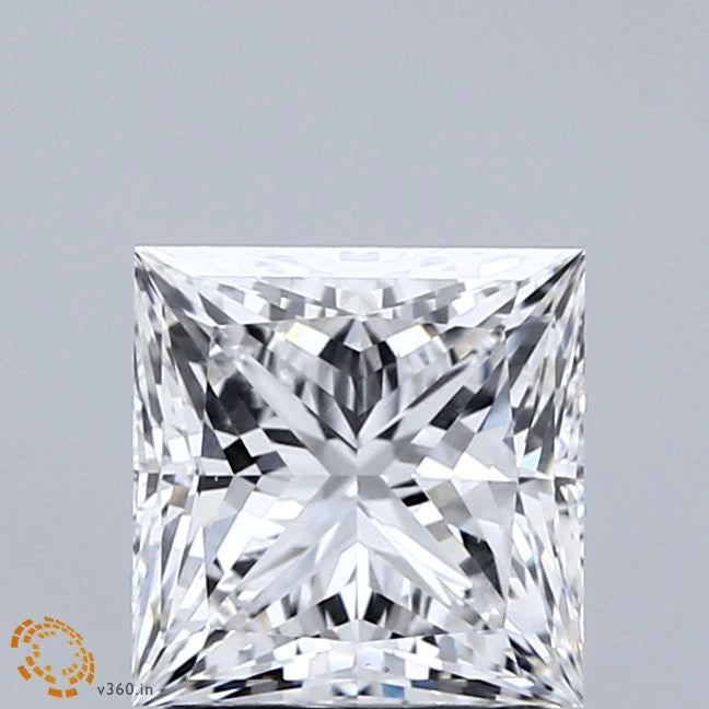 2.01 Carat Princess Lab Grown Diamond, Excellent Polish, E Color, VS1 Clarity