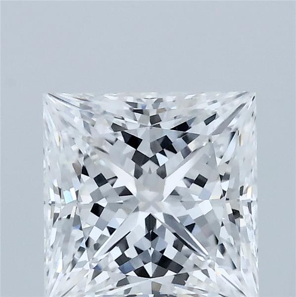 2.01 Carat Princess Lab Grown Diamond, Excellent Polish, E Color, VVS2 Clarity