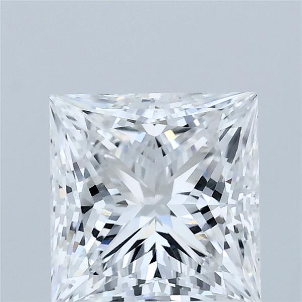 2.02 Carat Princess Lab Grown Diamond, Excellent Polish, D Color, VS1 Clarity