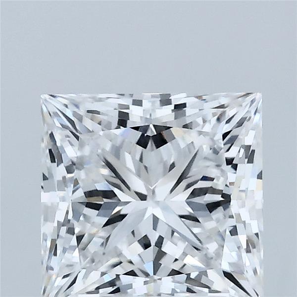 2.02 Carat Princess Lab Grown Diamond, Excellent Polish, D Color, VVS1 Clarity