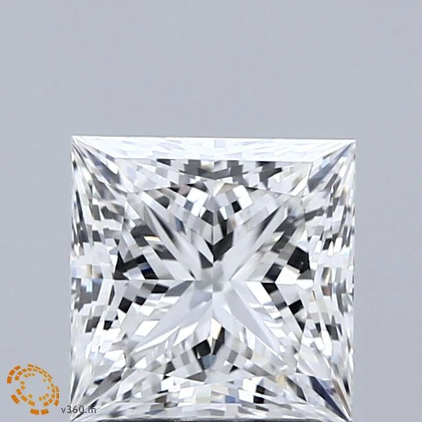 2.02 Carat Princess Lab Grown Diamond, Excellent Polish, E Color, VVS1 Clarity