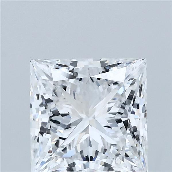 2.04 Carat Princess Lab Grown Diamond, Excellent Polish, D Color, VVS2 Clarity