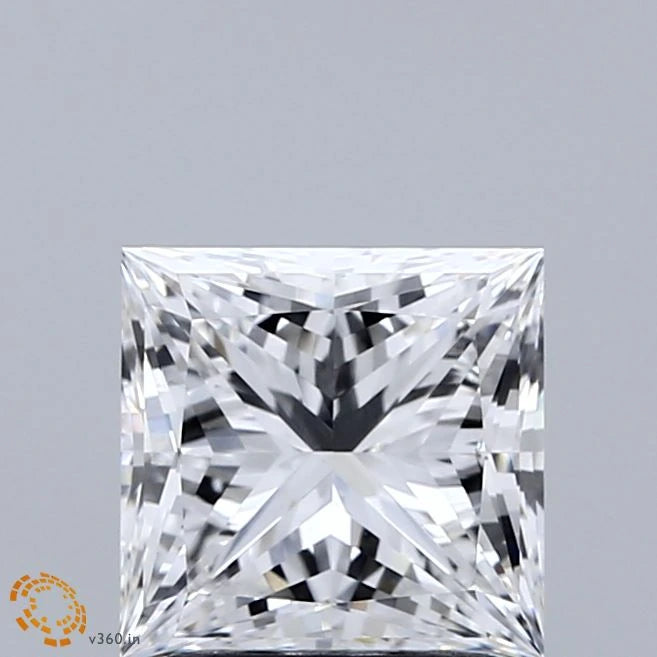 2.04 Carat Princess Lab Grown Diamond, Excellent Polish, E Color, VS1 Clarity