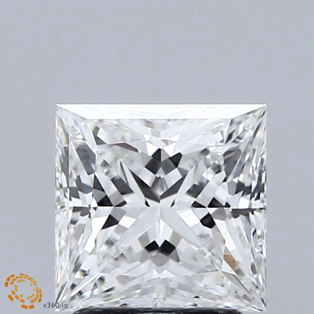 2.04 Carat Princess Lab Grown Diamond, Excellent Polish, F Color, VVS1 Clarity